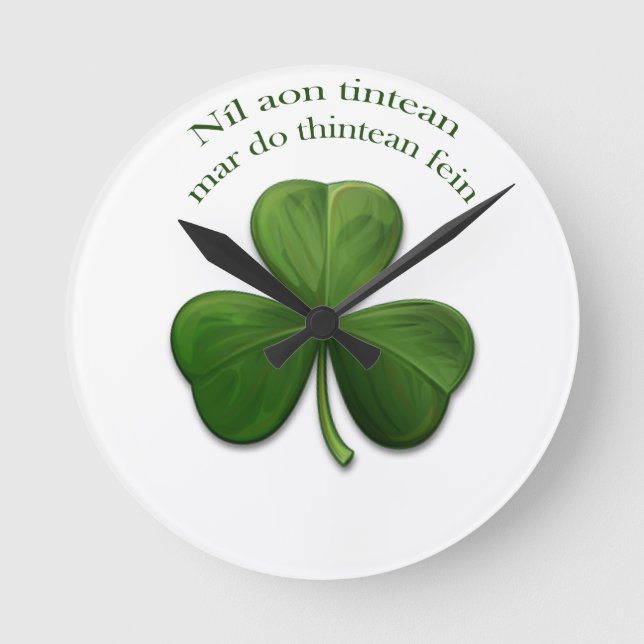 Relógio Redondo Não há nenhum lugar como a casa (Frente)