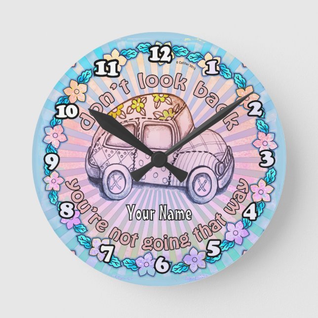 Relógio Redondo Não olhe para trás (Frente)