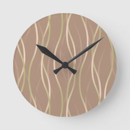 Relógio Redondo Napolitano Macchiato Pistachio Ribbons e sombra.