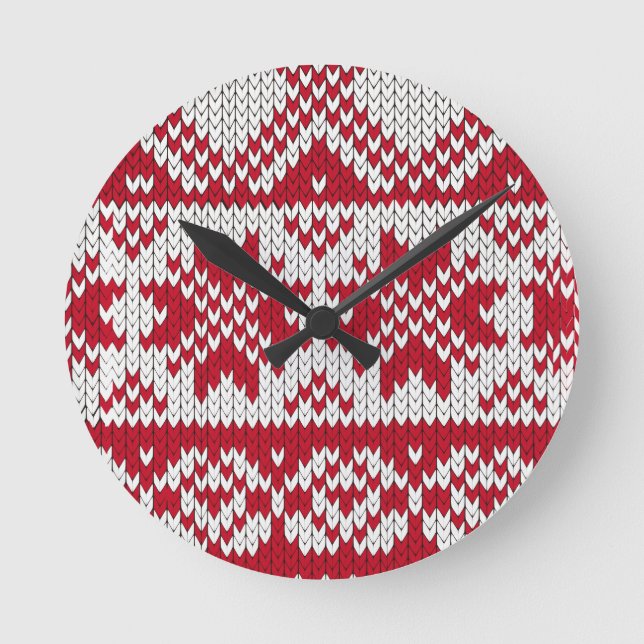 Relógio Redondo Natal Knit (Frente)