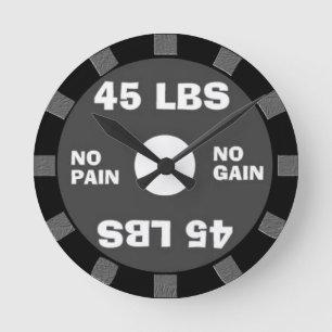 Relógio Redondo Nenhuma dor nenhum pulso de disparo de parede do