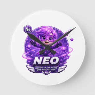 Relógio Redondo Néon ATOMIVRA