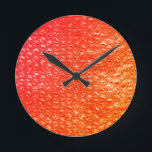 Relógio Redondo Neon Orange Bubble Pop Wrap<br><div class="desc">Neon Orange Bubble Pop Wrap</div>