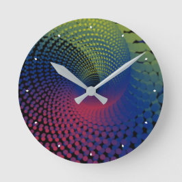 Relógio Redondo Neon Vortex Acrylic Wall Clock, Round (Medium)