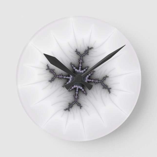 Relógio Redondo Neutron Star - Arte Fractal (Frente)