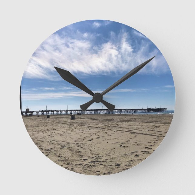 Relógio Redondo Newport Pier, Newport Beach, Califórnia (Frente)