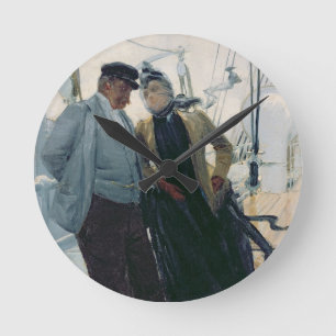 Relógio Redondo No convés (óleo na canvas)