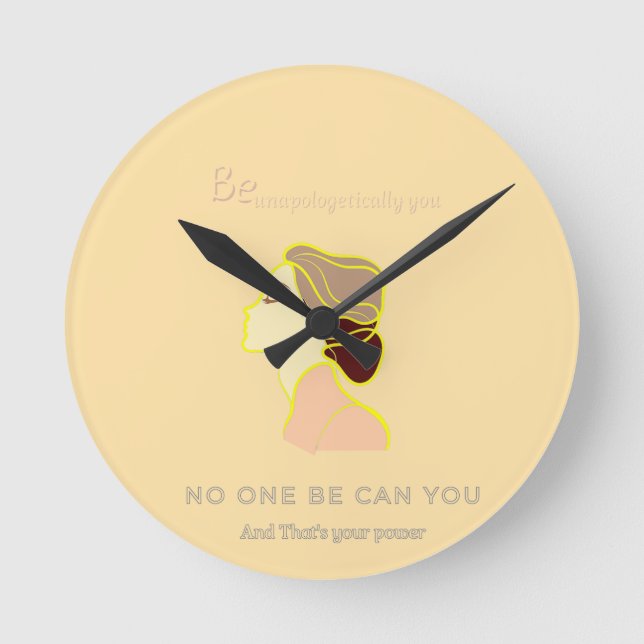 Relógio Redondo No One Be Can You (Frente)