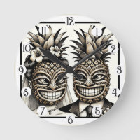 Noiva e Noivo Cabeça de Tiki de Abacaxi Aloha Casa