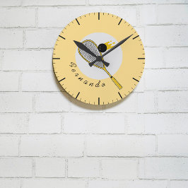 Relógio Redondo Nome Personalizado do treinador do Squash Player R