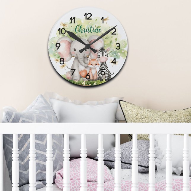 Relógio Redondo Nome Personalizado Dragonfly Animal (Criador carregado)