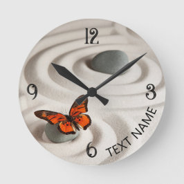 Relógio Redondo Nome, Zen Garden 10,75-in Acrylic Wall Clock