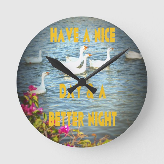 Relógio Redondo Nós sempre deixamos nossos clientes felizes e sati (Frente)