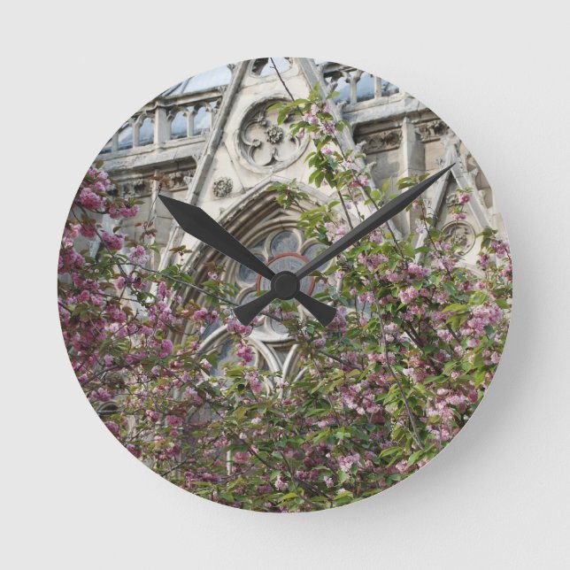 Relógio Redondo Notre Dame primavera (Frente)