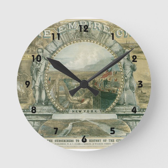 Relógio Redondo Nova York - A Cidade do Império (Frente)