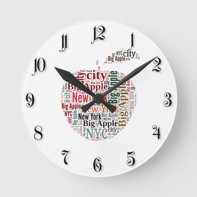 Relógio Redondo Nova York diz nuvem (Frente)