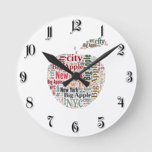 Relógio Redondo Nova York diz nuvem