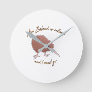 Relógio Redondo Nova Zelândia Está Ligando