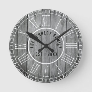 Relógio Redondo Numerais romanos brancos romanos da fábrica de ma