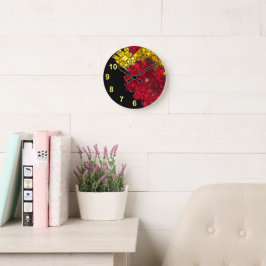 Relógio Redondo Número Geométrico abstrato Contemporâneo Cinco Ama