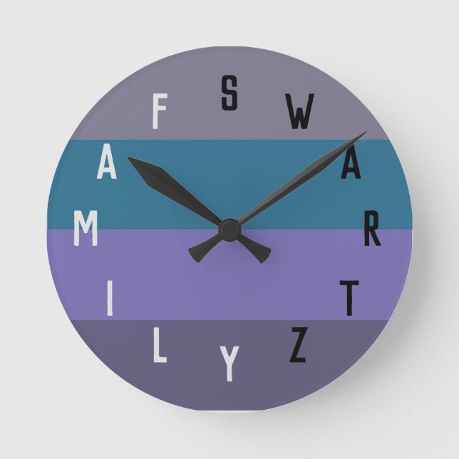 Relógio Redondo Números de Letra (Frente)