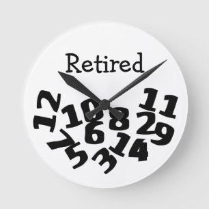 Relógio Redondo Números Fallen Engraçados