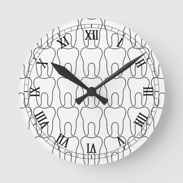 Relógio Redondo Números romanos clássicos do O'Clock (Frente)
