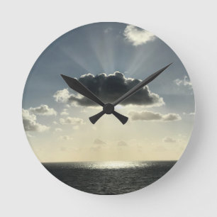 Relógio Redondo Nuvem e sol