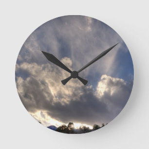 Relógio Redondo Nuvens retroiluminadas