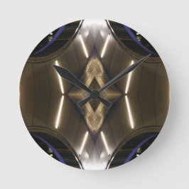 Relógio Redondo NYC Landmarks Futurística Unusual Elegância Urbana