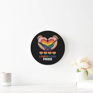 Relógio Redondo O amor é amor LGBQT