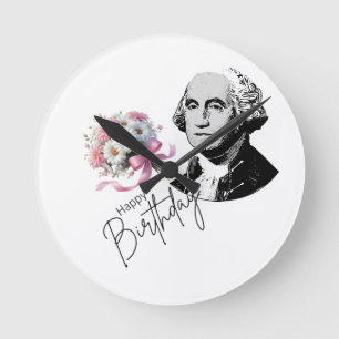 Relógio Redondo O aniversário de George Washington