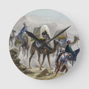 Relógio Redondo O Comboio Camel, de Constantinopla e Blac