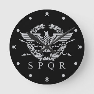 Relógio Redondo O emblema do Império Romano - SPQR