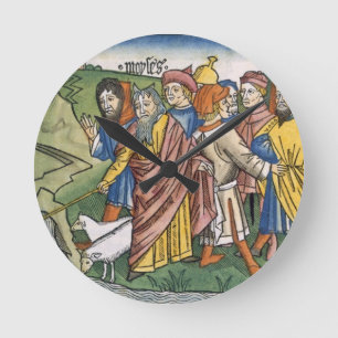 Relógio Redondo O êxodo 17 1-7 Moses faz o volume de água do