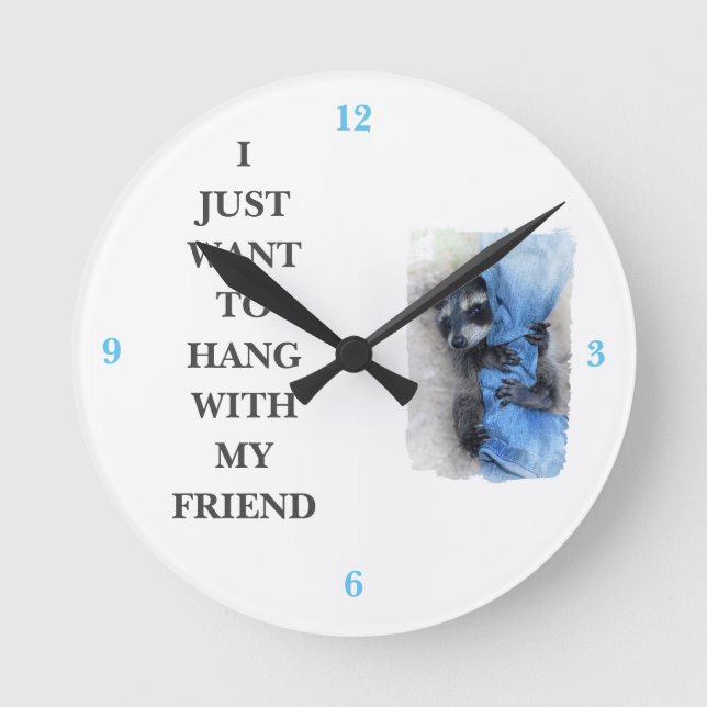 Relógio Redondo O guaxinim (Frente)