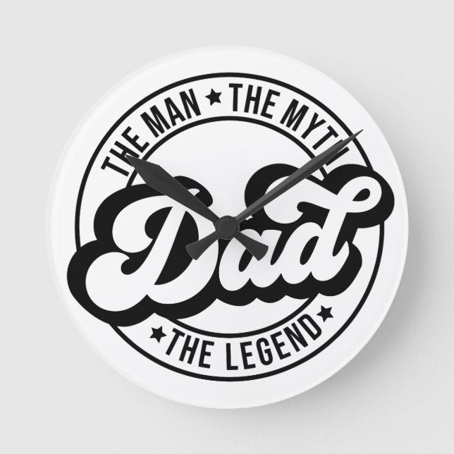 Relógio Redondo O homem o mito da lenda pai pai pai (Frente)