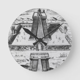 Relógio Redondo O Mayor de Templo em Tenochtitlan
