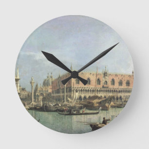 Relógio Redondo O Molo e o Piazzetta San Marco, Veneza (óleo