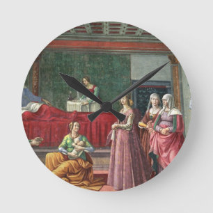 Relógio Redondo O nascimento de St John o baptista (fresco) (veja