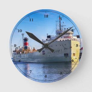 Relógio Redondo O navio Alpena no Lago Superior
