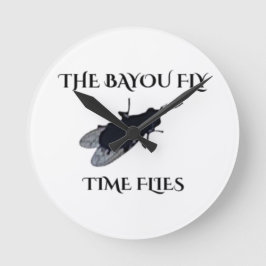 Relógio Redondo O Original Bayou Fly  O Tempo Voaa