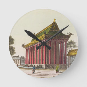 Relógio Redondo "O palácio europeu" em Yuen-Ming-Yuan, illustrat