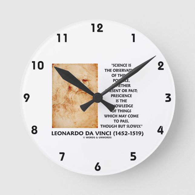 Relógio Redondo O Prescience possível das coisas da observação da (Frente)