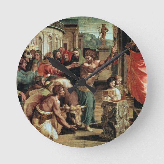 Relógio Redondo O sacrifício em Lystra (desenhos animados para o (Frente)