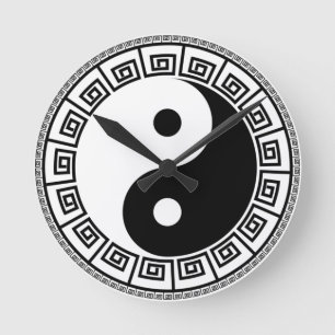 Relógio Redondo O saldo: Ba Gua, oito trigramas yin yang TCM