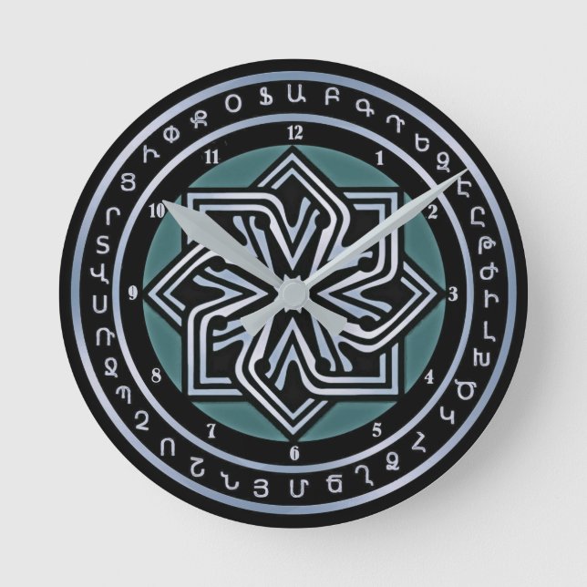 Relógio Redondo O sinal de eternidade Ա ր ե ւ ա խ ա չ (Frente)
