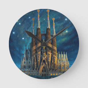 Relógio Redondo O Sonho Estrelado de Gaudi   Barcelona Sagrada Fam