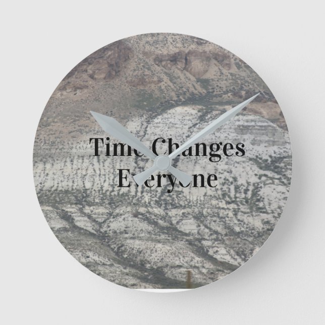 Relógio Redondo O Tempo Muda Todos (Frente)