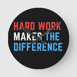 Relógio Redondo O trabalho de duro faz a diferença.